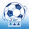 世界杯买球网站品牌标志 - 金色大力神杯与足球图形