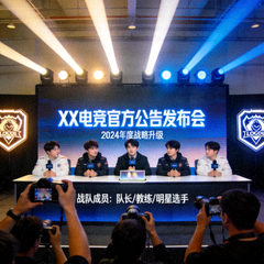 电竞战队官方公告发布会现场配图