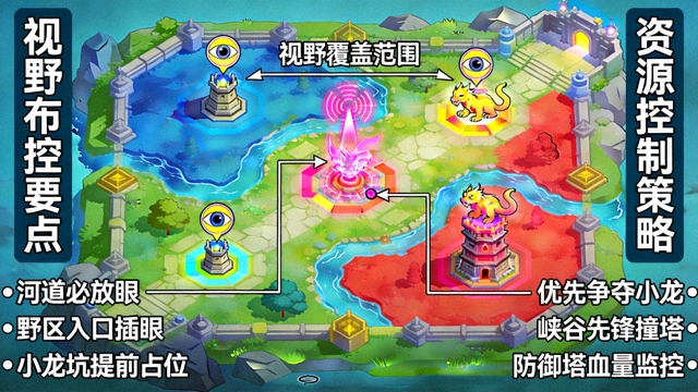 英雄联盟视野布控与地图资源控制教学画面
